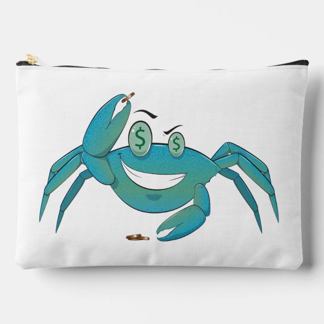 Penny Pinching Crab Accessory Pouch (Front)