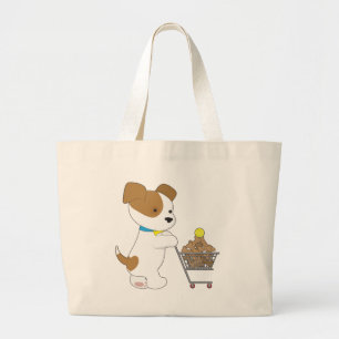 Penny PoppyLove Cute Puppy Large Tote Bag