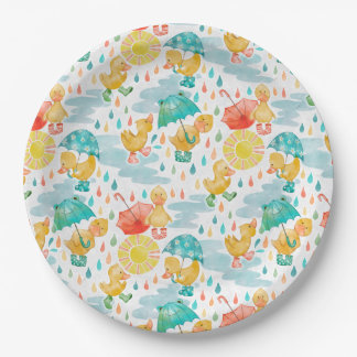 Penny Puddle Duck Paper Plate