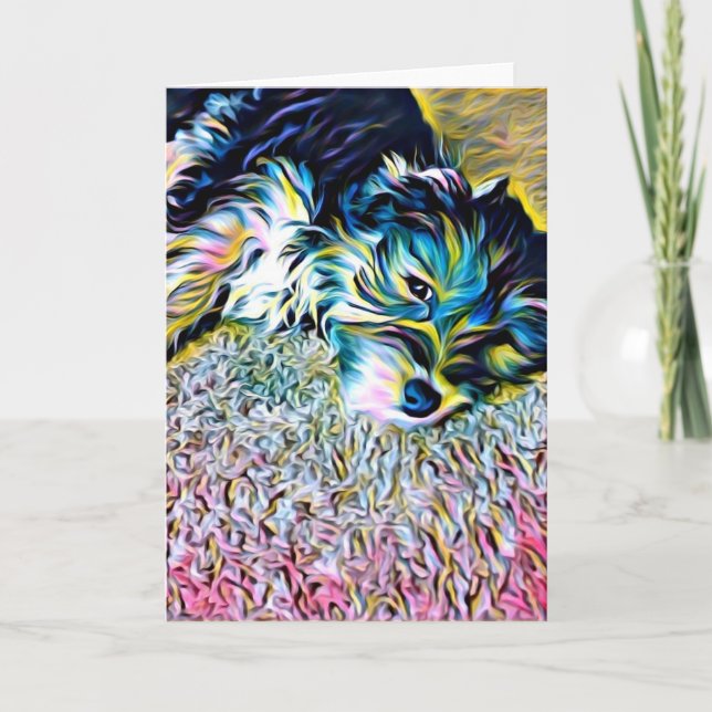 Penny the Morkie notecard (Front)