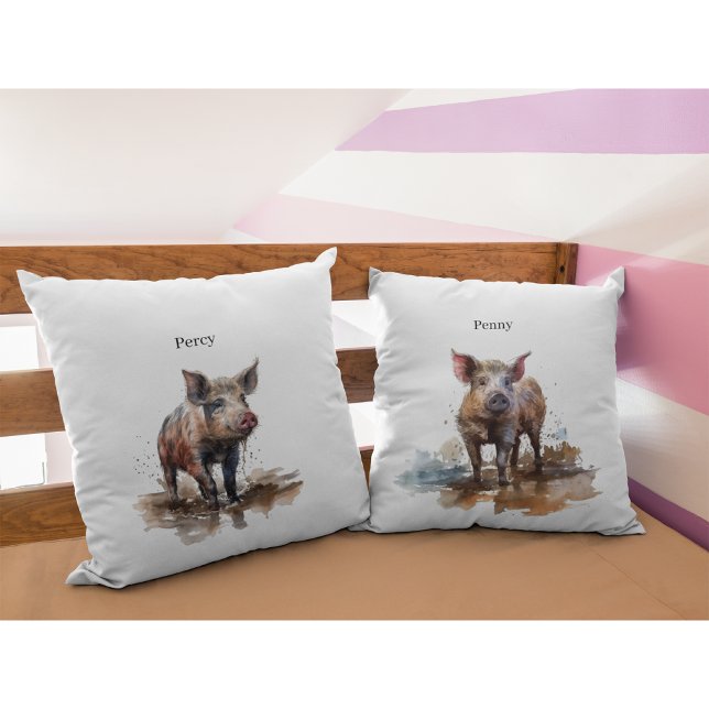Penny the Playful Piglet, custom  Cushion (Creator Uploaded)