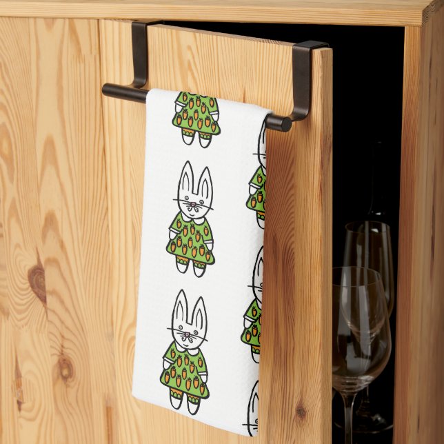 Penny the Rabbit Tea Towel (Thirds Fold)