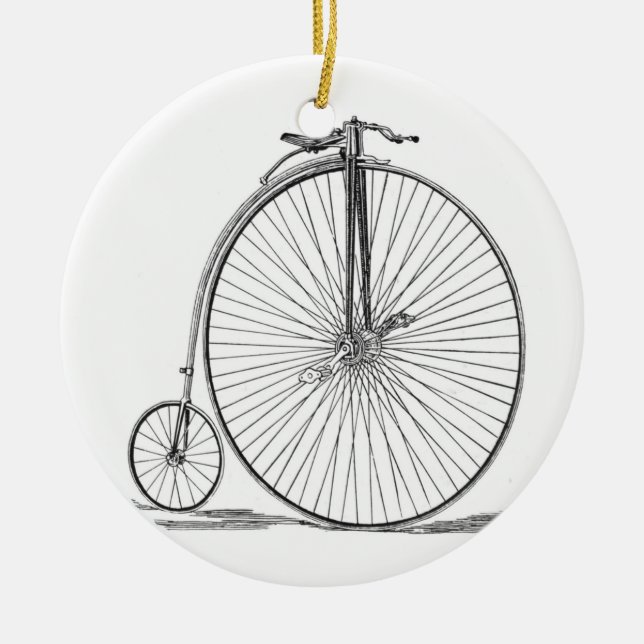Pennyfarthing Ceramic Tree Decoration (Front)