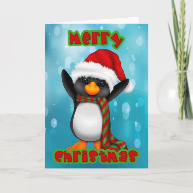 Penquin  Christmas Card (Front)