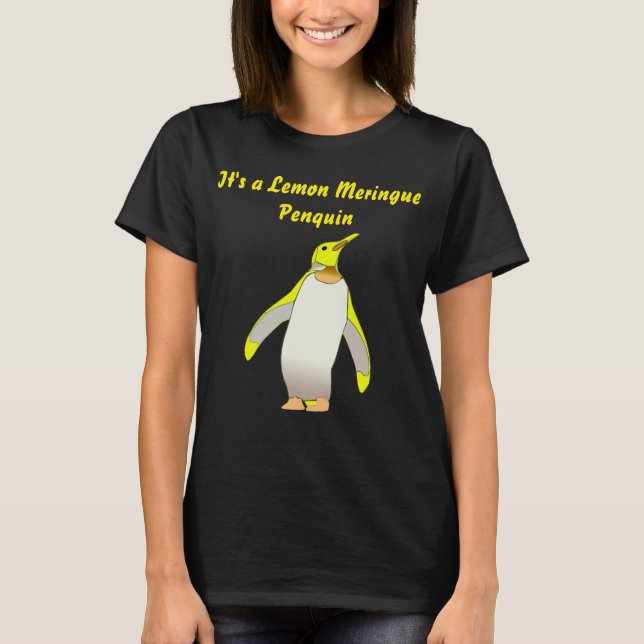 Penquin Merinque Birds and desserts go together T-Shirt (Front)
