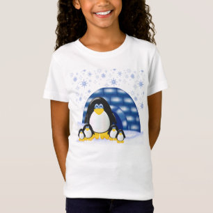 Penquin Party Girls Baby Doll (Fitted) T-Shirt