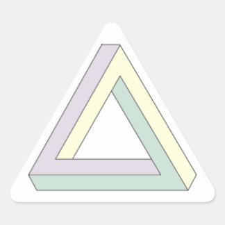 Penrose triangle. triangle sticker