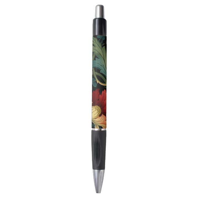 Pens - Art Nouveau Floral Red (Front Vertical)