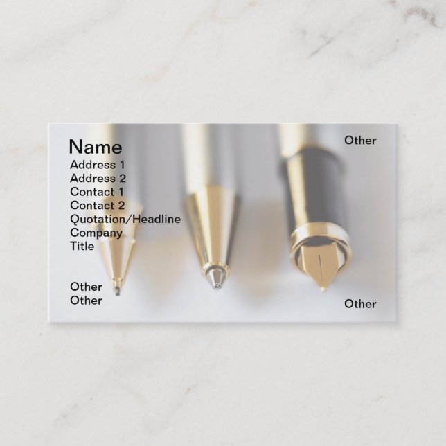 Pens Business Card (Front)