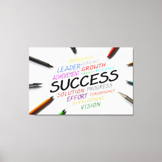 Pens on White Background Canvas Print