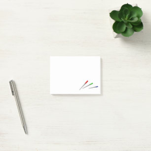 pens post-it notes