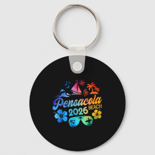 Pensacola Beach Florida 2026 Vacation Tie Dye Summ Key Ring