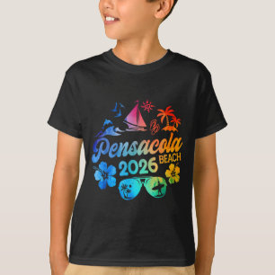 Pensacola Beach Florida 2026 Vacation Tie Dye Summ T-Shirt
