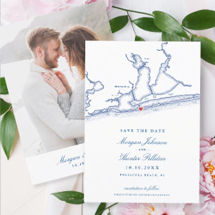 Pensacola Beach Florida Elegant Wedding Save The Date