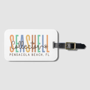 Pensacola Beach Florida (Seashell Collector) Luggage Tag