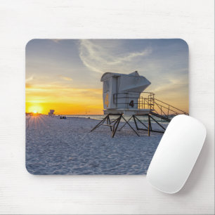 Pensacola Beach Lifeguard Station Sunrise Mousepad