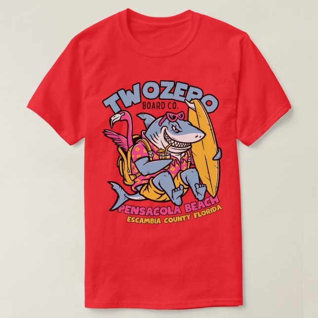Pensacola Beach Retro Surf Shop TShirt (Design Front)