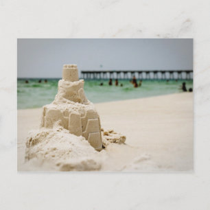 Pensacola Beach Sandcastle Postcard