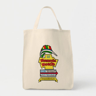 Pensacola Beach Sign Grocery Tote Bag