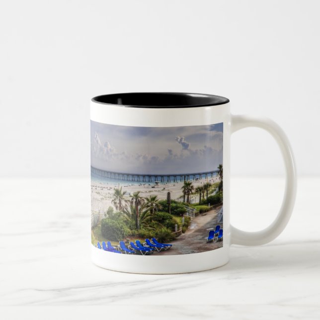 Pensacola Beach Two-Tone Coffee Mug (Right)