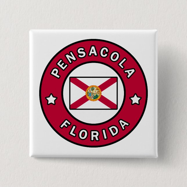 Pensacola Florida 15 Cm Square Badge (Front)