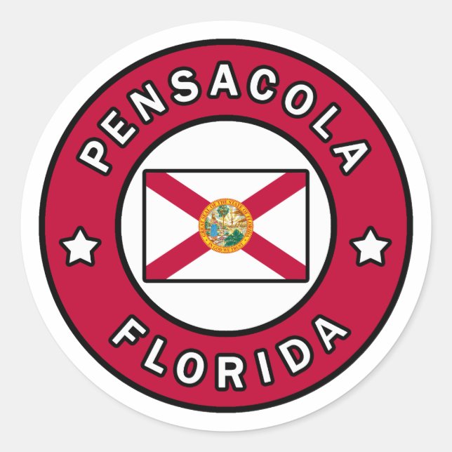 Pensacola Florida Classic Round Sticker (Front)