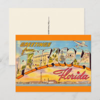 Pensacola Florida Greetings Postcard
