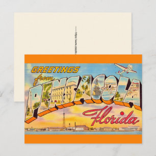 Pensacola Florida Greetings Postcard