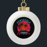 Pensacola Florida Palm Trees Beach Ceramic Ball Christmas Ornament<br><div class="desc">Pensacola Florida Palm Trees Ceramic Ball Christmas Ornament</div>