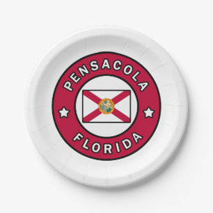 Pensacola Florida Paper Plate