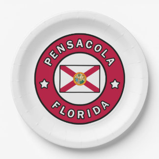 Pensacola Florida Paper Plate