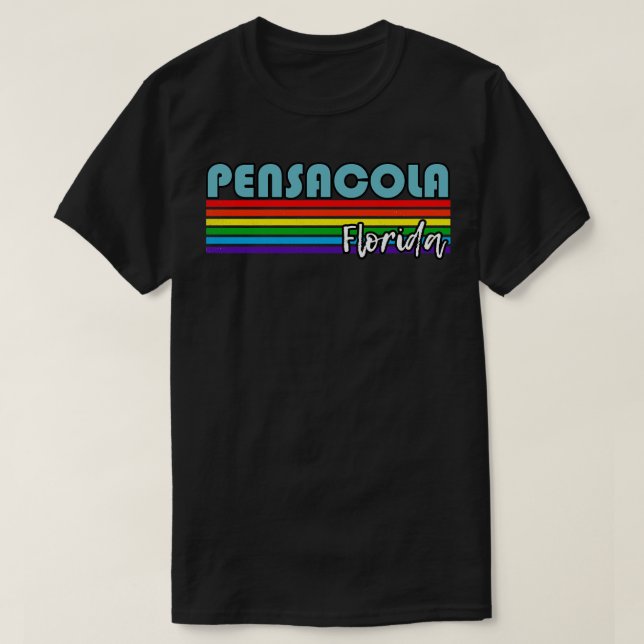 Pensacola Florida Pride  Pensacola LGBT Gift LGBTQ T-Shirt (Design Front)