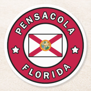 Pensacola Florida Round Paper Coaster