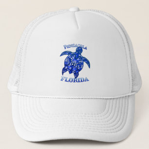 Pensacola Florida Vacation Tribal Turtle Trucker Hat