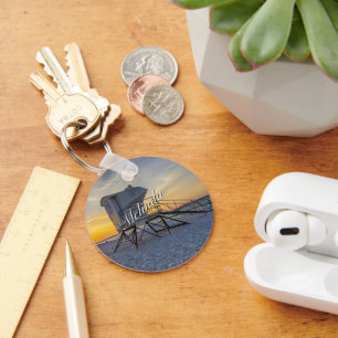 Pensacola Lifeguard Station Sunrise Key Chain
