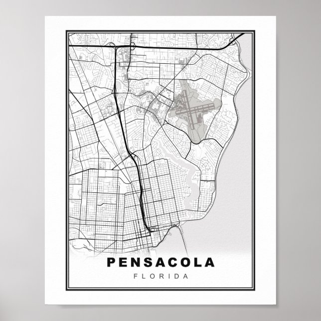 Pensacola Map Poster (Front)