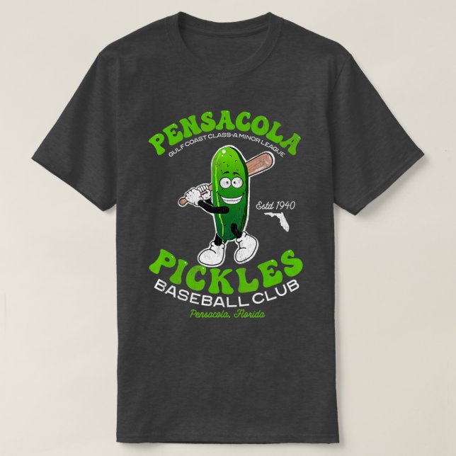 Pensacola Pickles Minor League Retro Baseball Team T-Shirt (Design Front)
