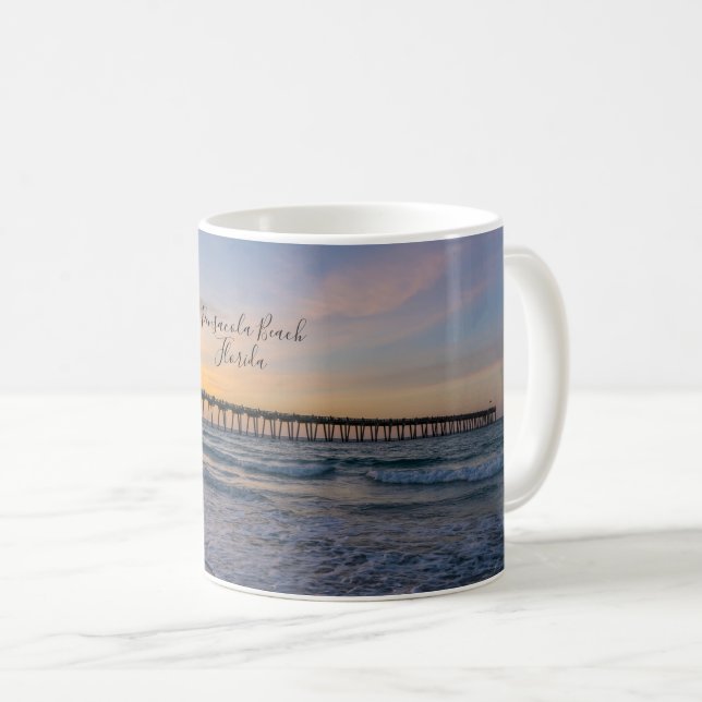 Pensacola Pier Shoreline Sunrise Classic Mug (Front Right)
