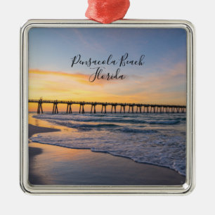 Pensacola Pier Shoreline Sunrise Ornament