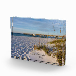 Pensacola Sand Dunes Pier Morning Photo Block