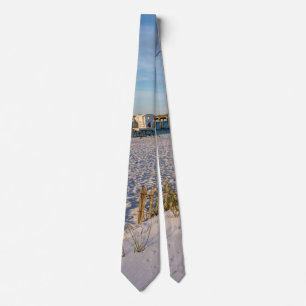 Pensacola Sand Dunes Pier Morning Tie