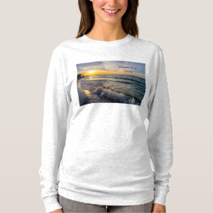 Pensacola Splashing Wave Sunrise Long Sleeve Shirt