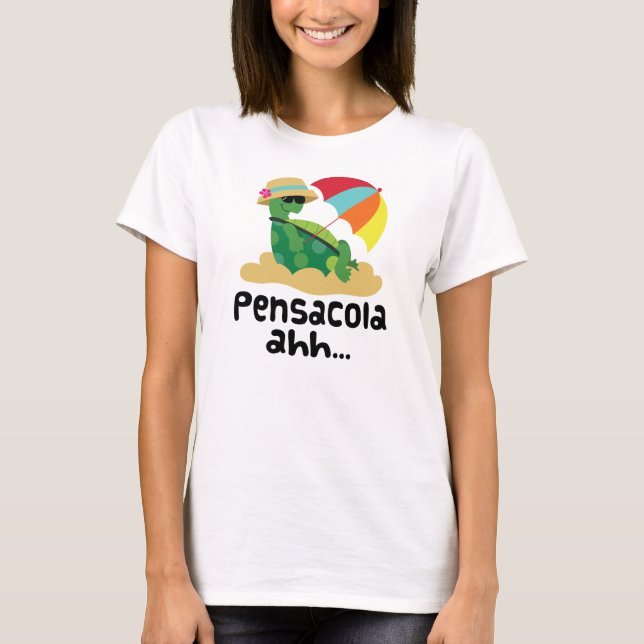 Pensacola (Turtle on Beach) T-Shirt (Front)