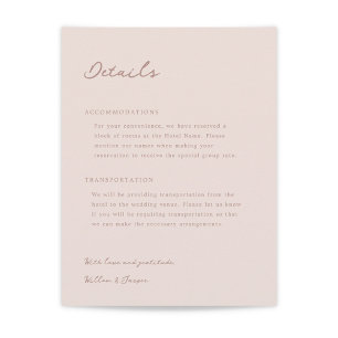 Pensacola Wedding Enclosure Card