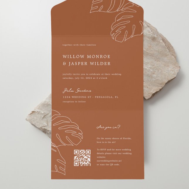 Pensacola Wedding Invitation With RSVP QR Code (Creator Uploaded)