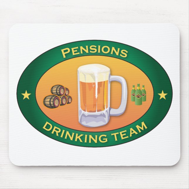 Pensions Drinking Team Mouse Pad (Front)