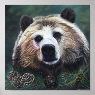 Pensive Bear Poster