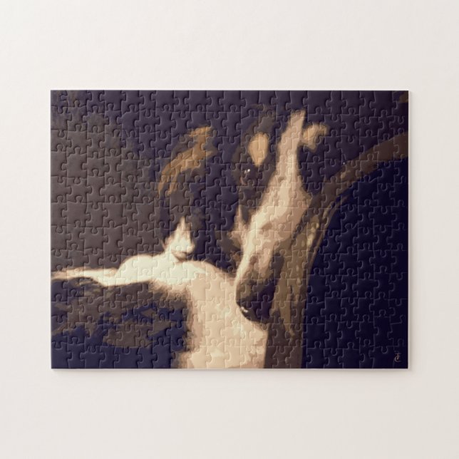 Pensive Borzoi Jigsaw Puzzle (Horizontal)