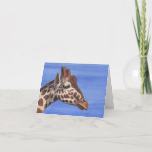 Pensive Giraffe Holiday Card