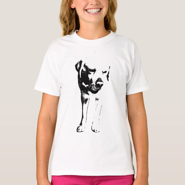 Pensive Pup, Bold Lines T-Shirt (Front)